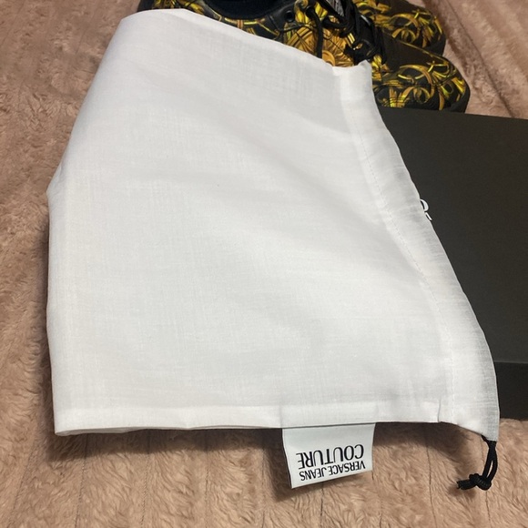 Versace Jeans Collection Black and Gold Sneakers with Chunky Sole Men’s Size 9 - Picture 6 of 9